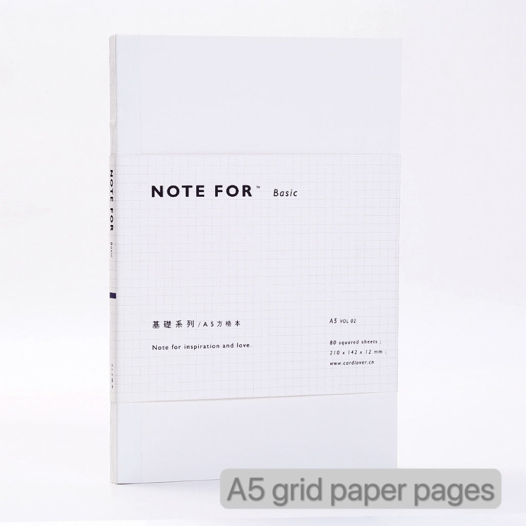NOTE FOR A5 Notebook - Grid/Blank Pages