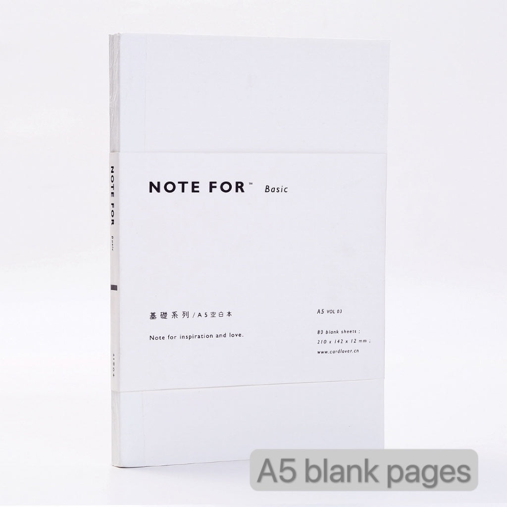 NOTE FOR A5 Notebook - Grid/Blank Pages