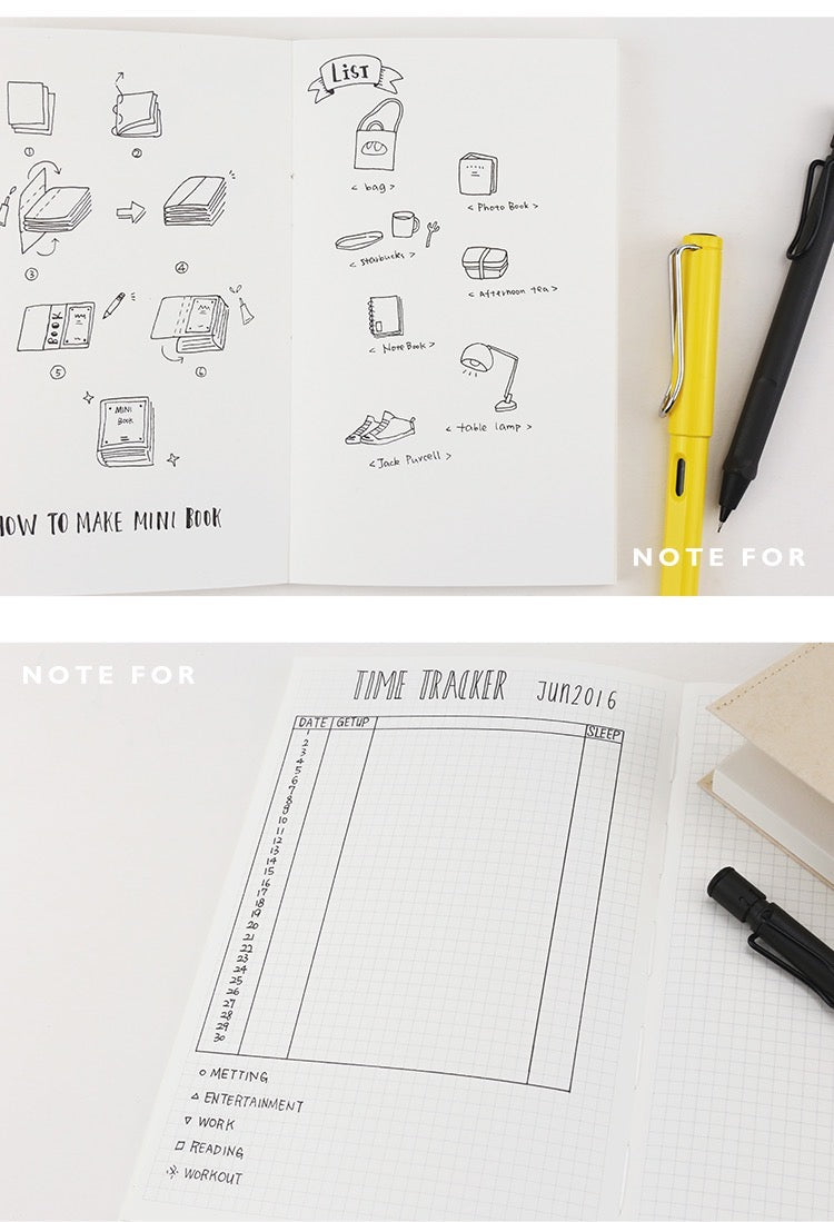 NOTE FOR A5 Notebook - Grid/Blank Pages
