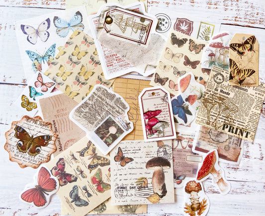 Butterfly Theme Junk Journal Kit
